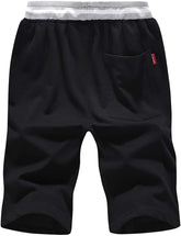 Men'S Shorts Sweat Casual Comfortable, Stylish with Secure Zipper Pockets Elastic Waist Drawstring